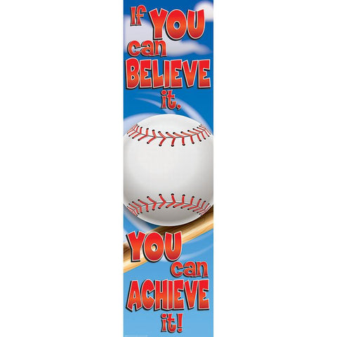 BASEBALL MOTIVATIONAL BANNER 4FT