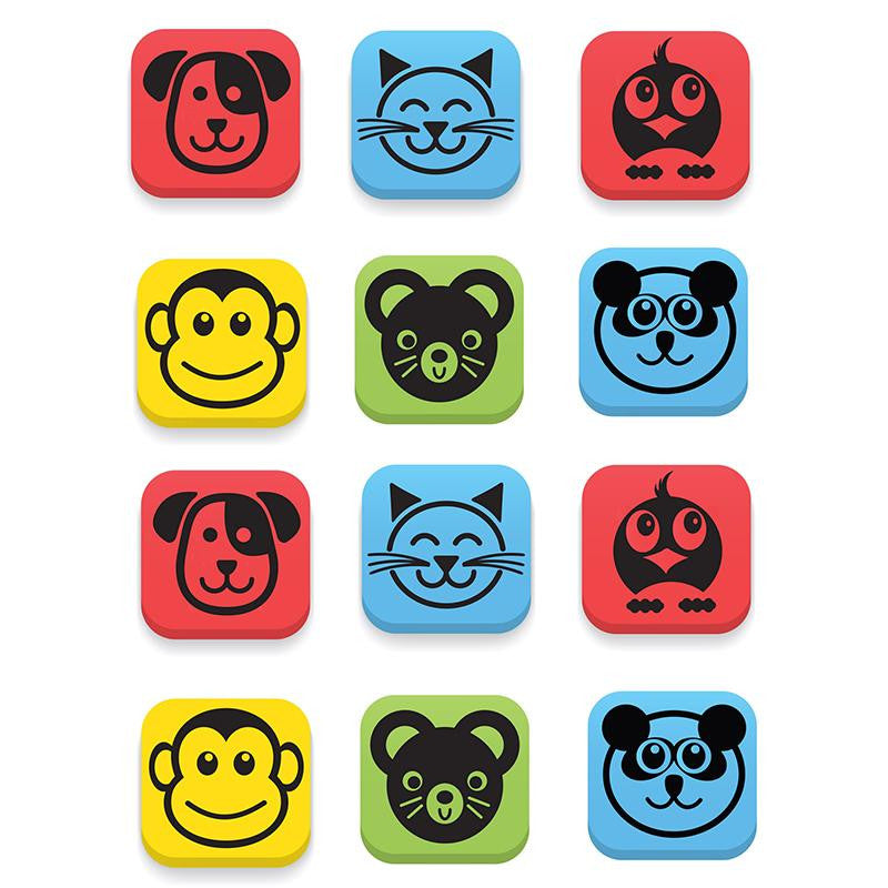 MAGNETIC ERASERS ANIMALS SET OF 12