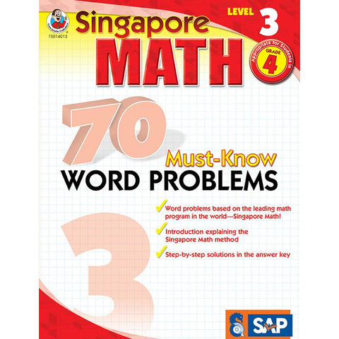 SINGAPORE MATH LEVEL 3 GR 4 70 MUST