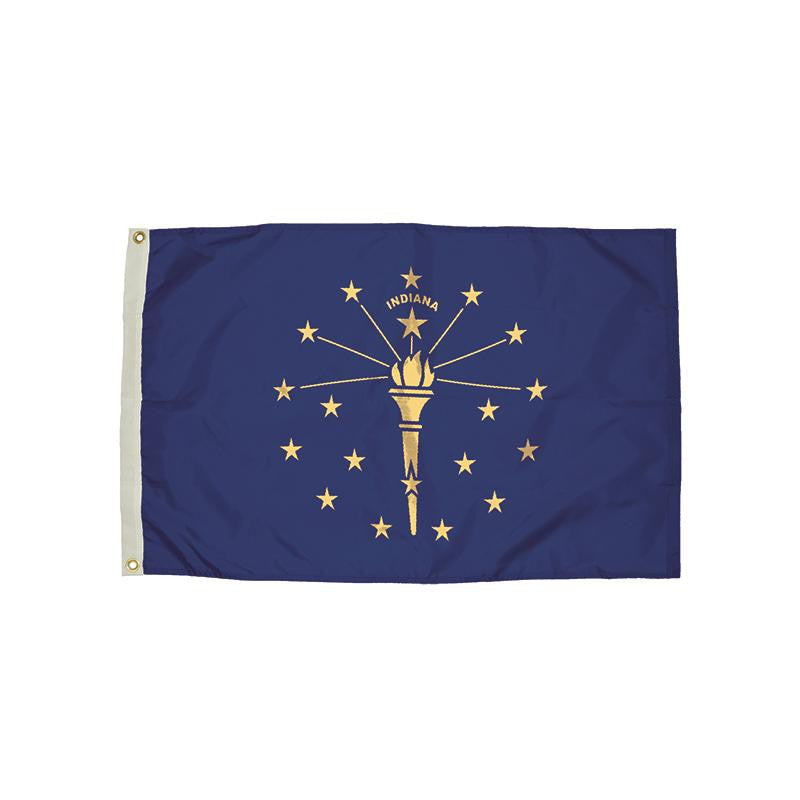 3X5 NYLON INDIANA FLAG HEADING &