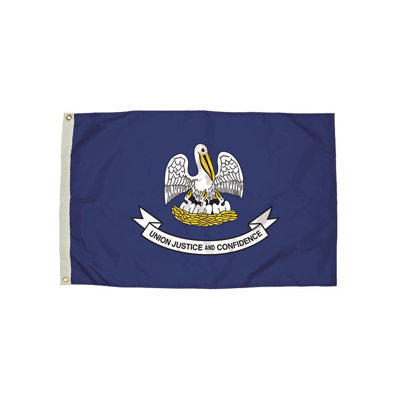 3X5 NYLON LOUISIANA FLAG HEADING &