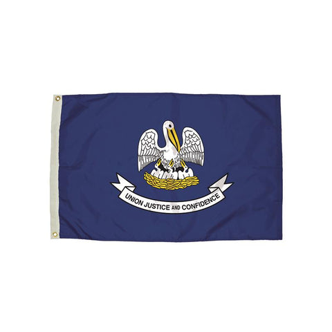 3X5 NYLON LOUISIANA FLAG HEADING &