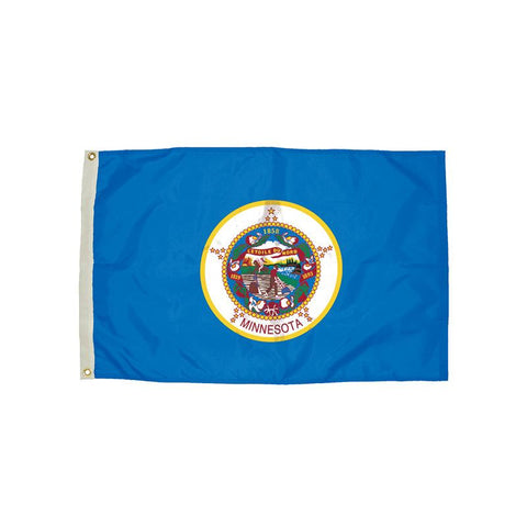 3X5 NYLON MINNESOTA FLAG HEADING &