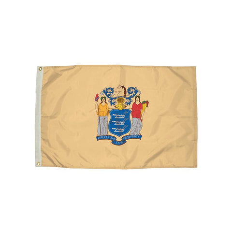 3X5 NYLON NEW JERSEY FLAG HEADING &