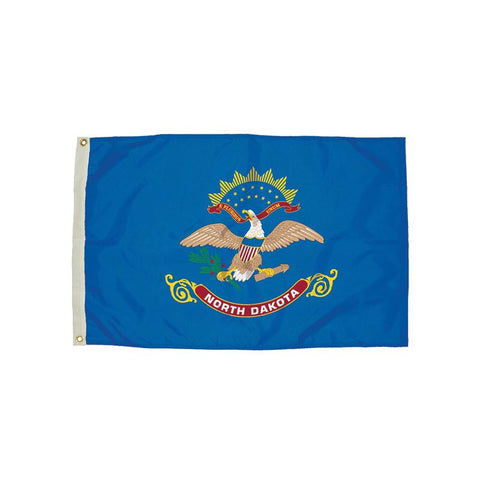 3X5 NYLON NORTH DAKOTA FLAG HEADING