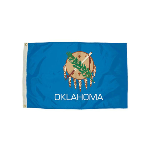 3X5 NYLON OKLAHOMA FLAG HEADING &