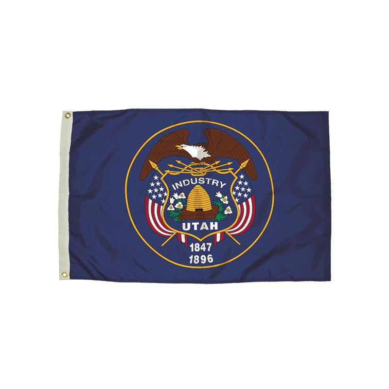 3X5 NYLON UTAH FLAG HEADING &