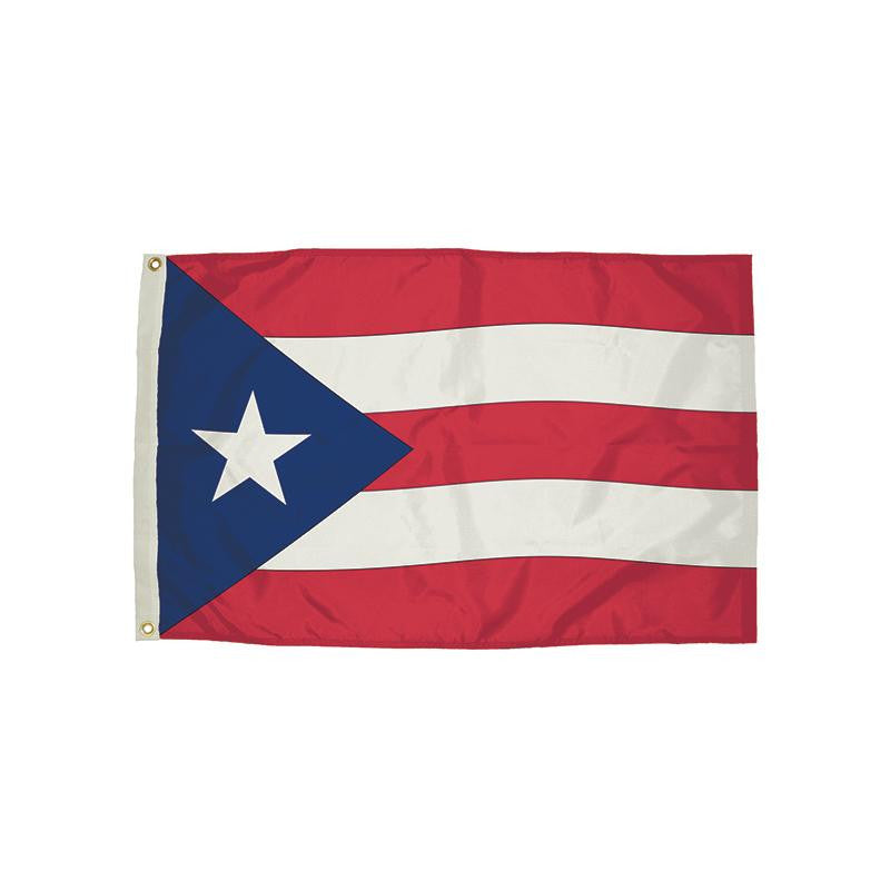 3X5 NYLON PUERTO RICO FLAG HEADING