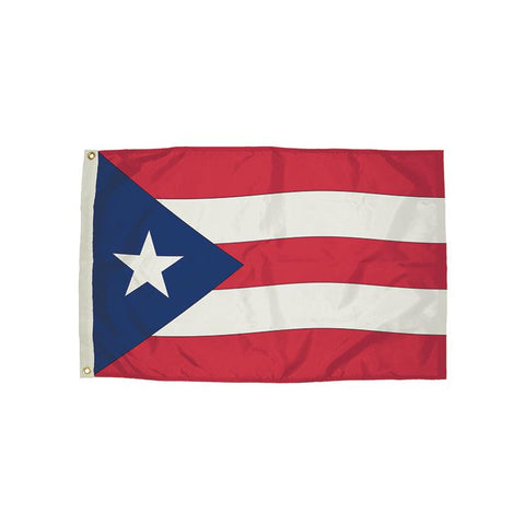 3X5 NYLON PUERTO RICO FLAG HEADING