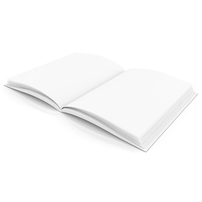 PLAIN WHITE BLANK BOOK 8.5W X 11H