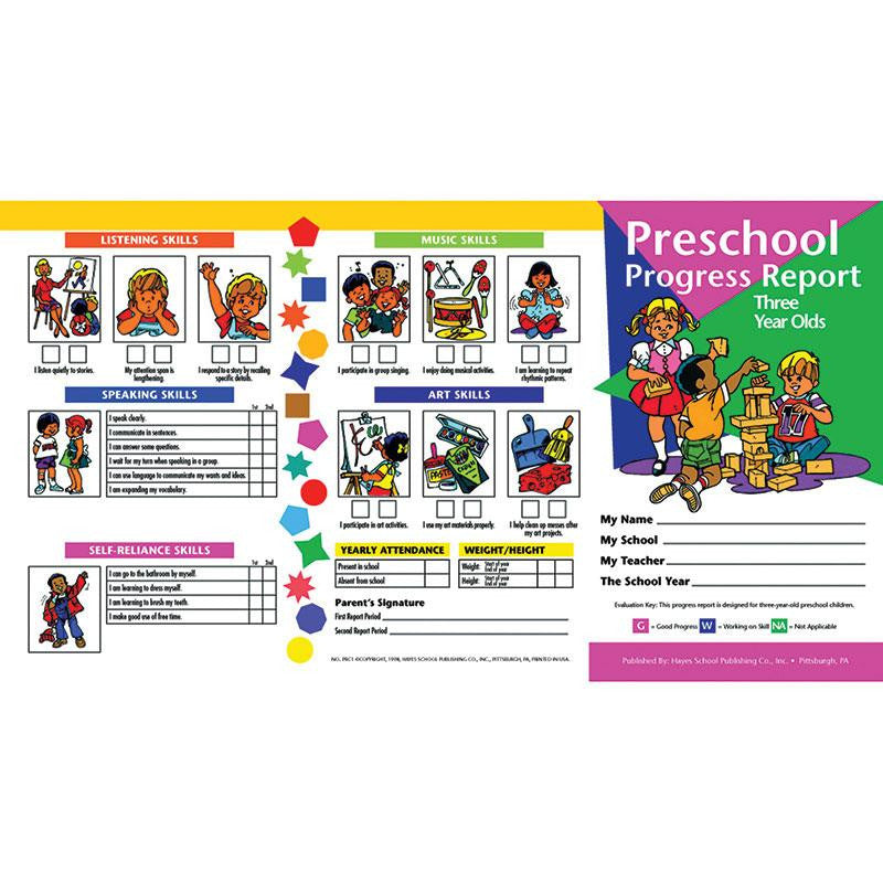 PROGRESS REPORTS PK 10-PK AGE 3