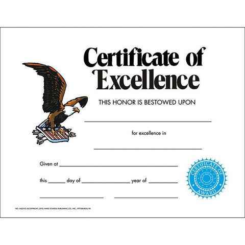 CERTIFICATE OF EXCELLENCE 30-SET