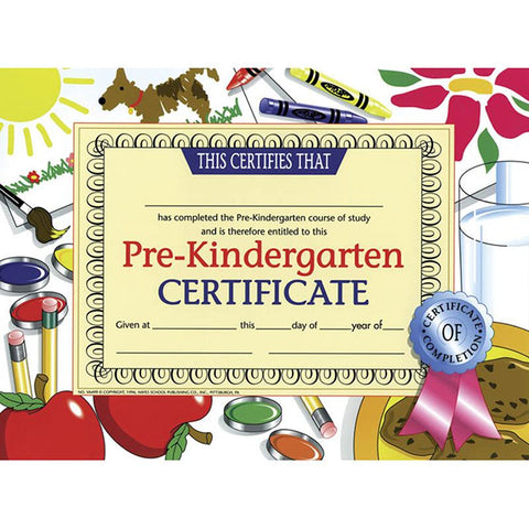 CERTIFICATES PRE-KINDERGARTEN 30-PK