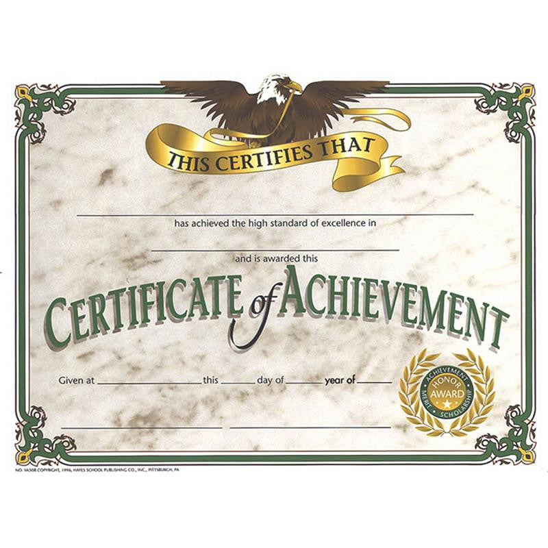 CERTIFICATES OF ACHIEVEMENT 30-PK