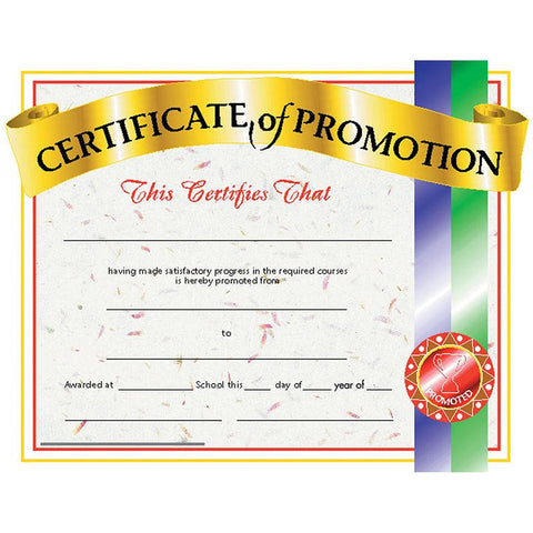 CERTIFICATES OF PROMOTION 30-PK