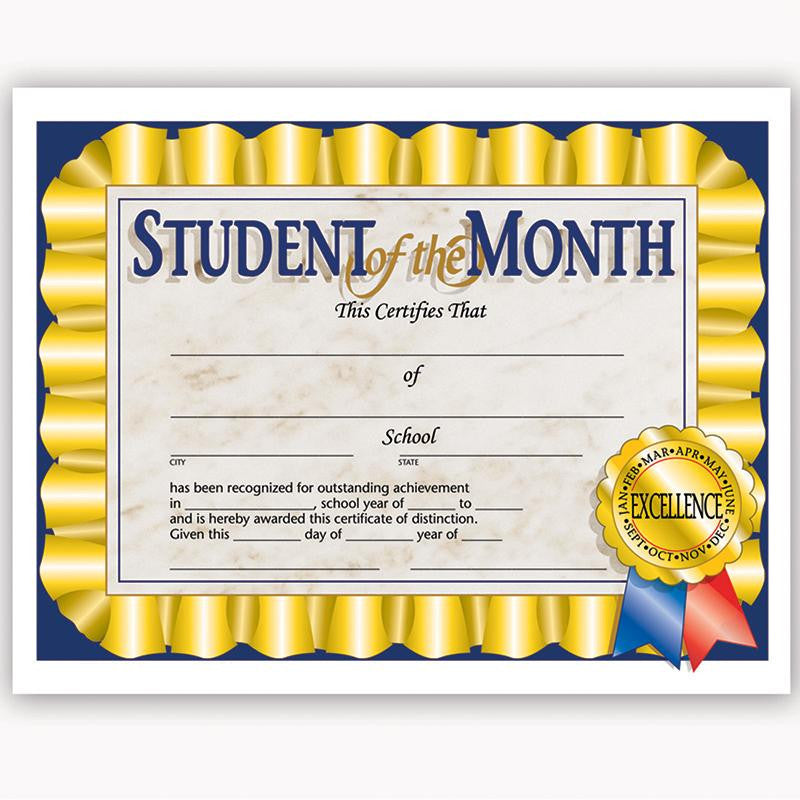 STUDENT OF THE MONTH 30-PK 8.5 X 11