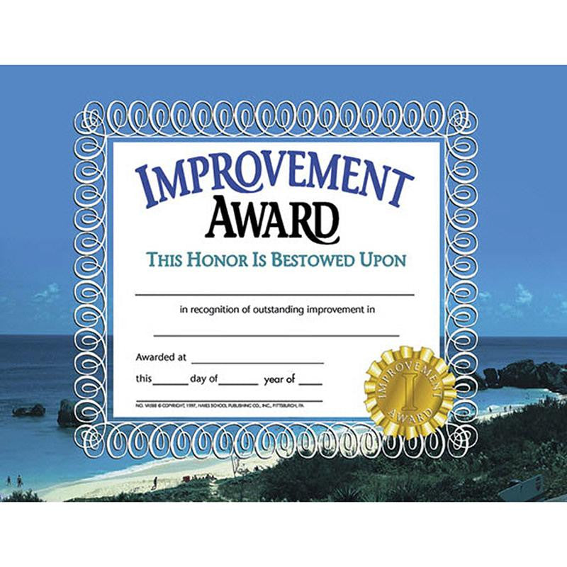 IMPROVEMENT AWARD 30PK CERTIFICATES