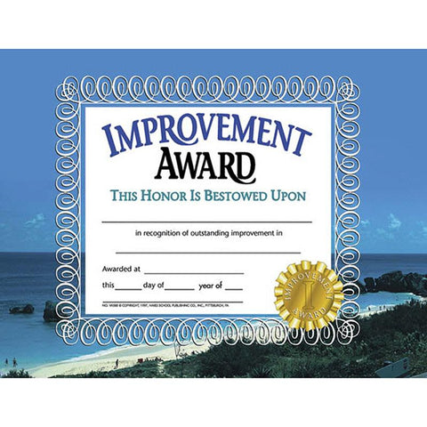 IMPROVEMENT AWARD 30PK CERTIFICATES