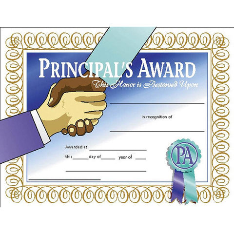 CERTIFICATES PRINCIPALS AWARD 30-PK