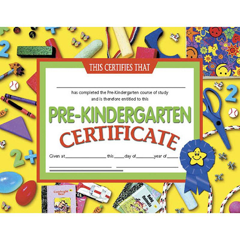 CERTIFICATES PRE-KINDERGARTEN 30-PK