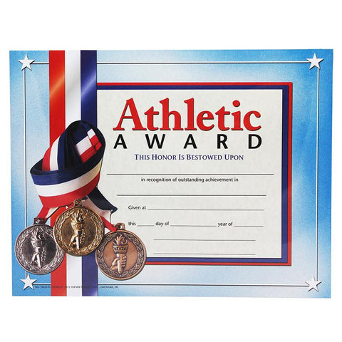 CERTIFICATES ATHLETIC AWARD 30-PK