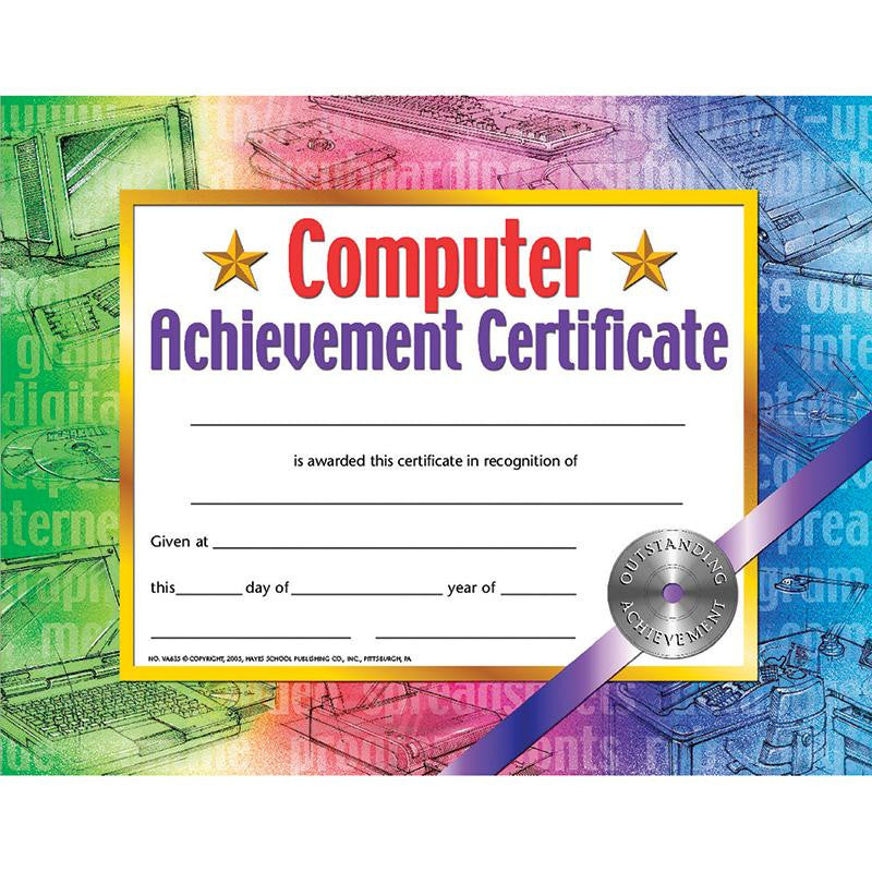 CERTIFICATES COMPUTER SET OF 30