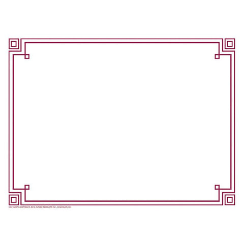 FOUR SQUARE BORDER PAPER PLUM