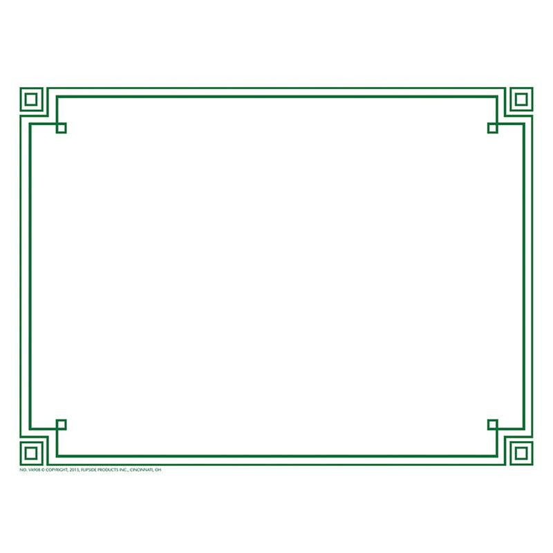 FOUR SQUARE BORDER PAPER GREEN