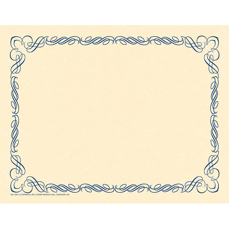 ARABESQUE BORDER PAPER BLUE