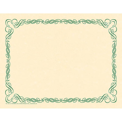 ARABESQUE BORDER PAPER GREEN