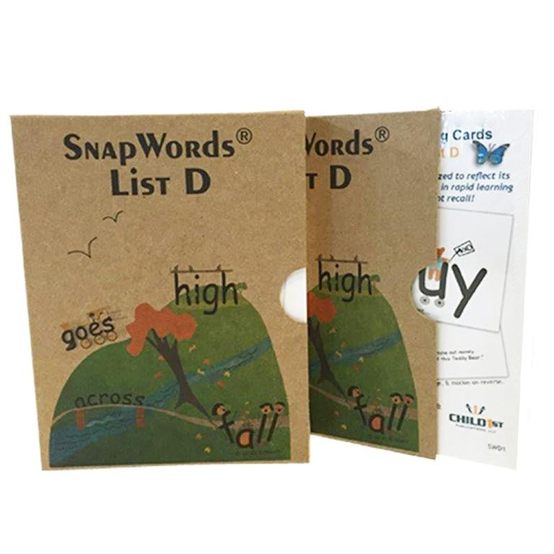 SNAPWORDS TEACHING CARDS LIST D