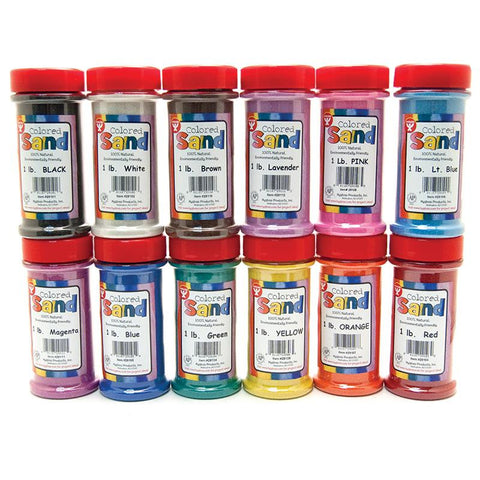 BUCKET O SAND 12 ASSTD COLORS 1 LB