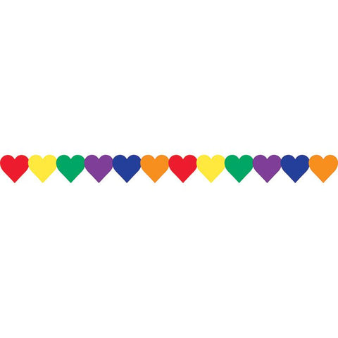 MULTI COLOR HEARTS BORDER