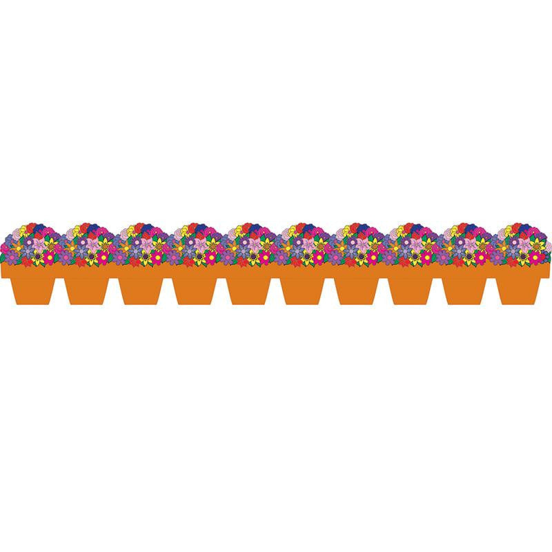 FLOWER POT DIE CUT BORDER