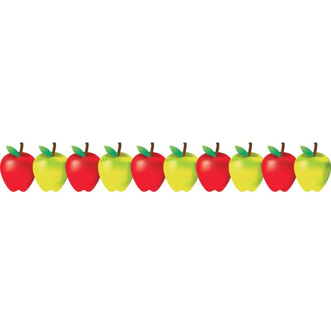 RED AND GREEN APPLES BORDER