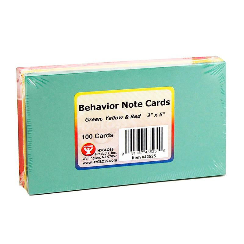 BEHAVIOR CARDS 3X5 100PK ASSORTED