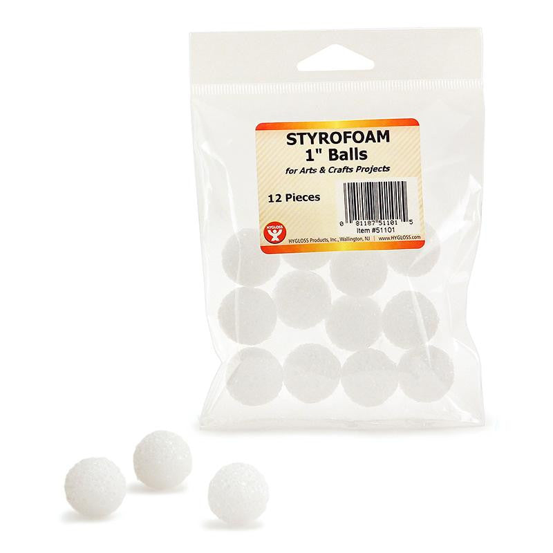 STYROFOAM 1IN BALLS PACK OF 12