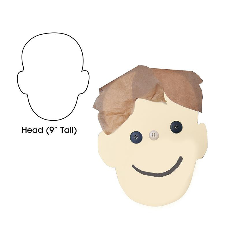 BIG CUT OUTS 9IN HEAD SHAPE 25CT