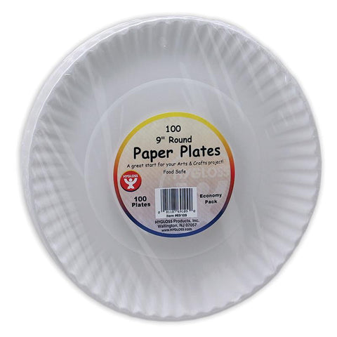 PAPER PLATES 9IN - 100-PKG