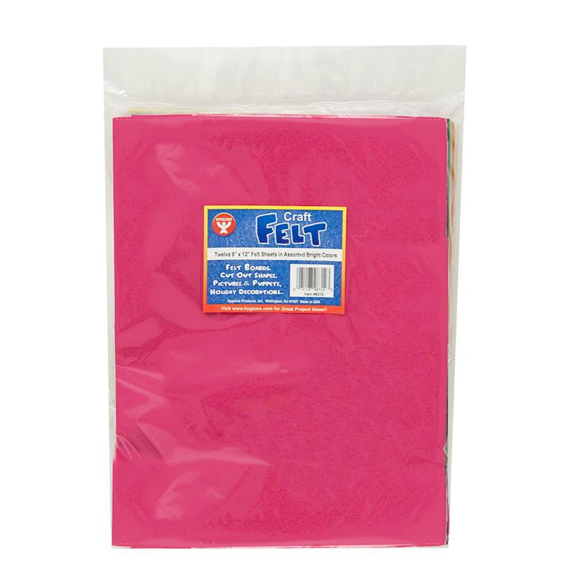 FELT SHEETS 12 SHTS 9X12 ASSTD