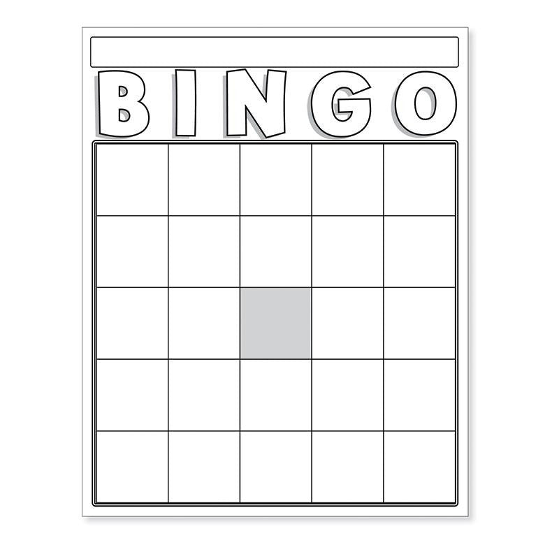 BLANK BINGO CARDS WHITE