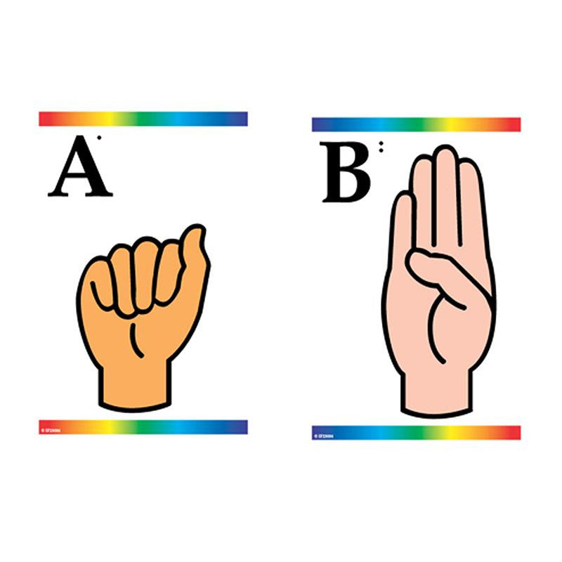 LEARNING CARDS SIGN LANGUAGE &