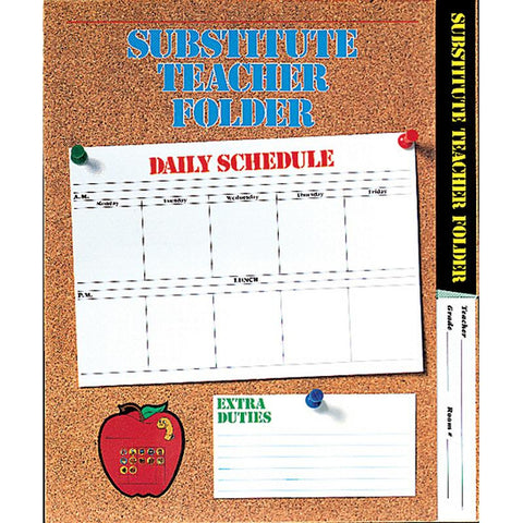 SUBSTITUTE FOLDER ELEM CORKBOARD