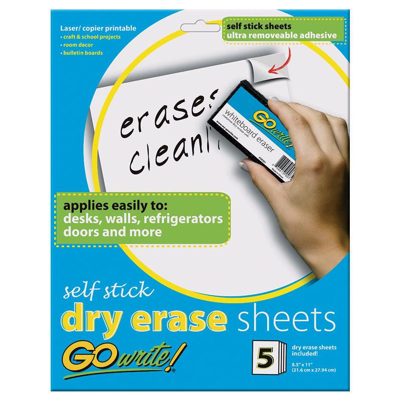 DRY ERASE SHEETS SELF STICK 8 1-2