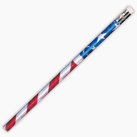 PENCILS GLITZ STARS & STRIPES 12-PK