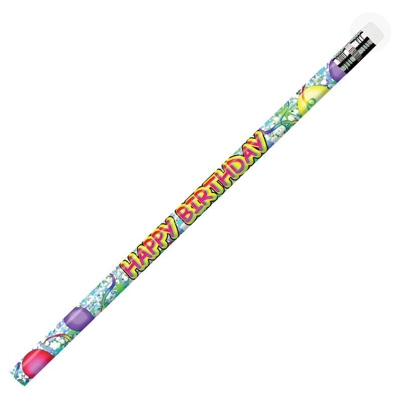 PENCILS HAPPY BIRTHDAY GLITZ 12-PK