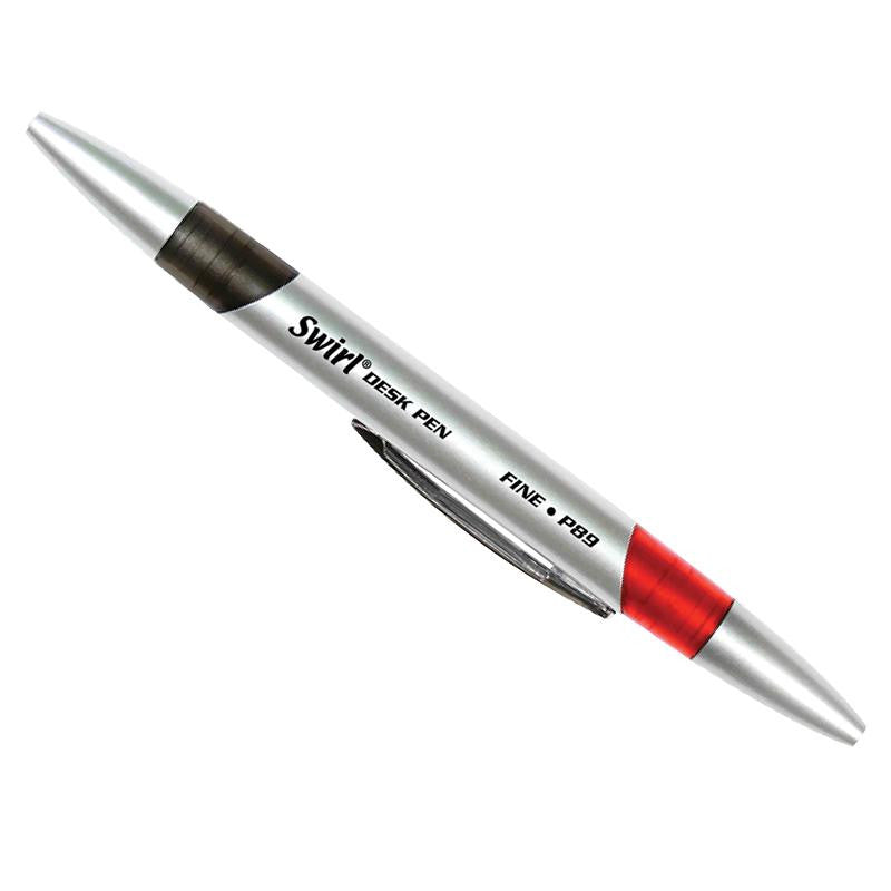 SWIRL DESK PENS RED-BLACK 12-PK