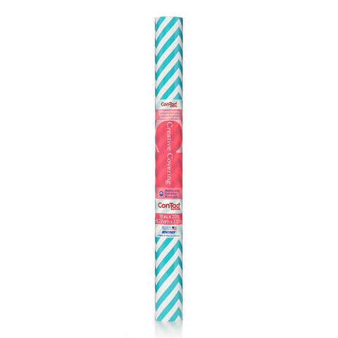 CONTACT ADHESIVE ROLL AQUA CHEVRON