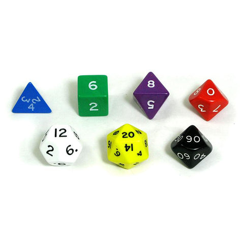 JUMBO POLYHEDRAL DICE SET OF 7