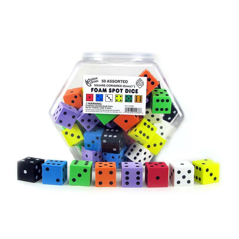 1IN FOAM DOT DICE 50-TUB